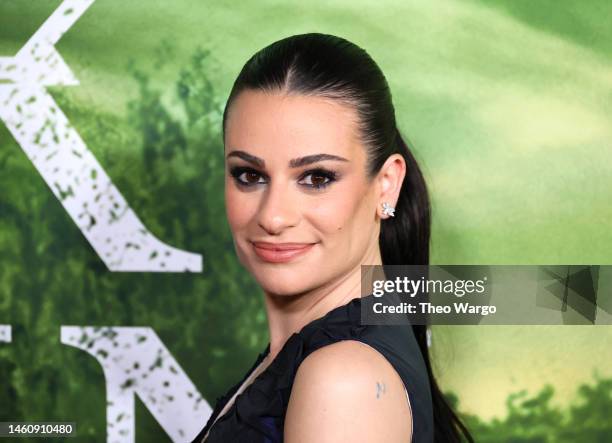 Lea Michele attends Universal Pictures' "Knock At The Cabin" World Premiere at Jazz at Lincoln Center on January 30, 2023 in New York City.