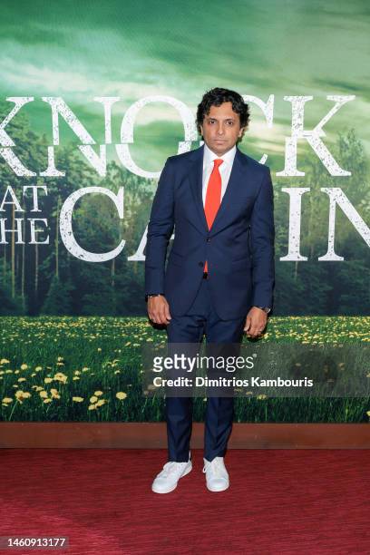 Night Shyamalan attends Universal Pictures' "Knock At The Cabin" World Premiere at Jazz at Lincoln Center on January 30, 2023 in New York City.