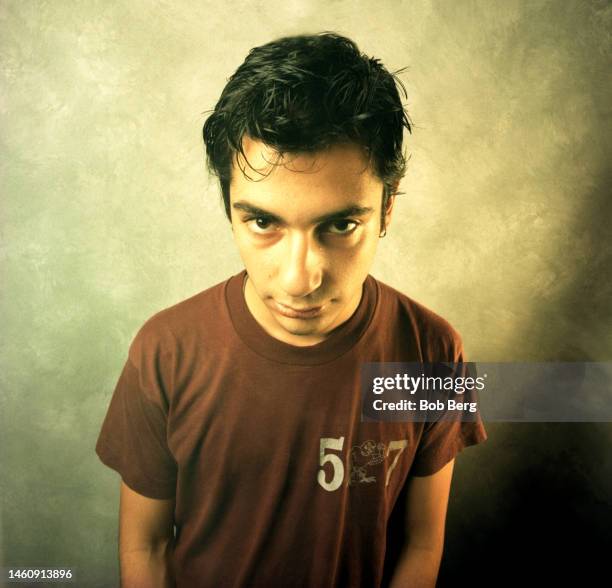 American musician Grasshopper , of the American indie rock band Mercury Rev, poses for a portrait in New York, New York, circa 1997.