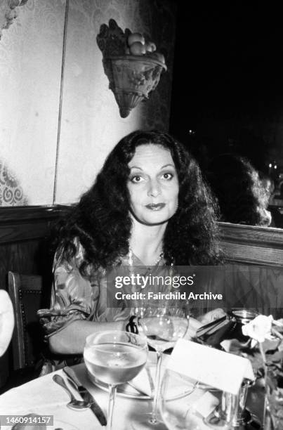 Fashion designer Diane Von Fürstenberg attends the black-tie Girls' Town of Italy show/dinner benefit - the highlight of Bonwit Teller's week-long...