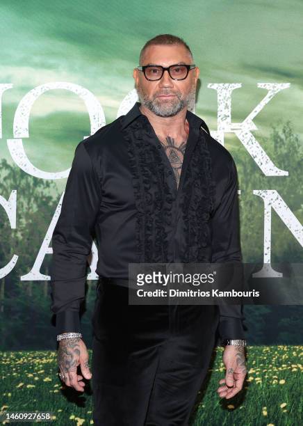 Dave Bautista attends Universal Pictures' "Knock At The Cabin" World Premiere at Jazz at Lincoln Center on January 30, 2023 in New York City.