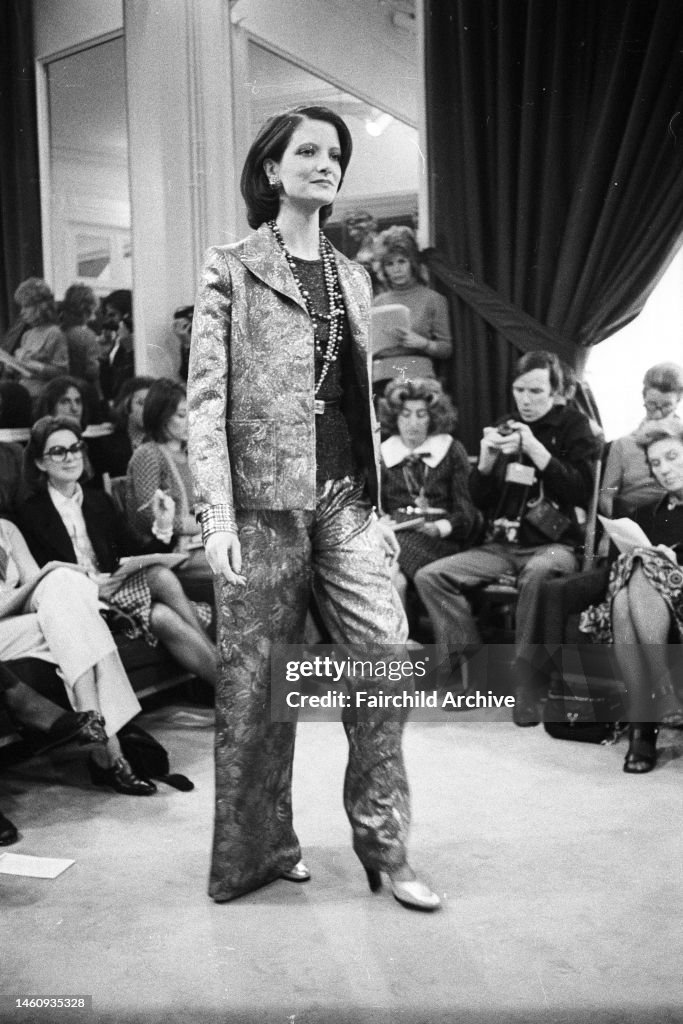 The scene during the Yves Saint Laurent Rive Gauche fall 1972 ready ...