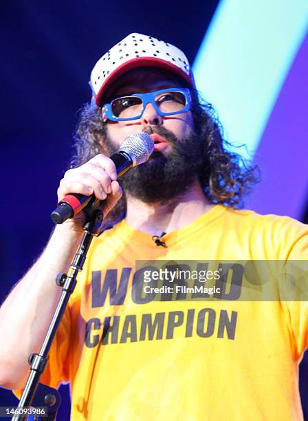 Actor/Comedian Judah Friedlander performs onstage during Day 3 of Bonnaroo 2012 on June 9, 2012 in Manchester, Tennessee.