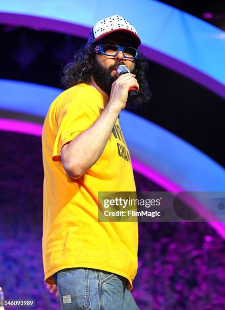 Actor/Comedian Judah Friedlander performs onstage during Day 3 of Bonnaroo 2012 on June 9, 2012 in Manchester, Tennessee.