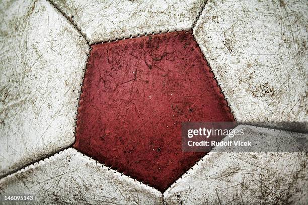 football / soccer ball - soccer close up stockfoto's en -beelden