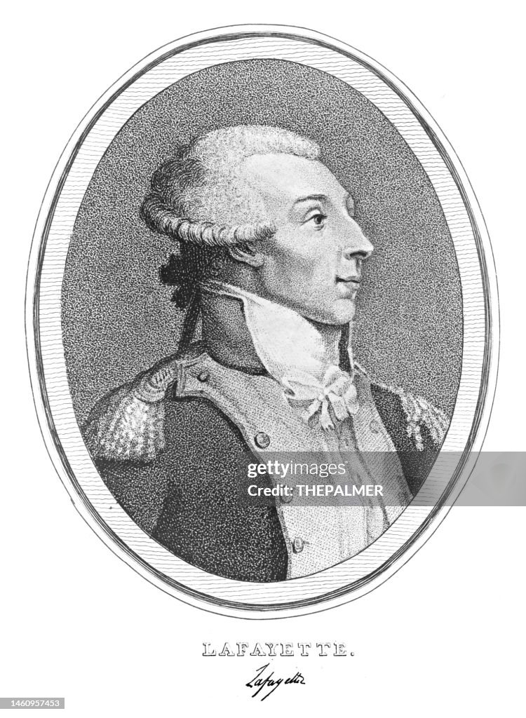 Marquis de Lafayette engraving 1894