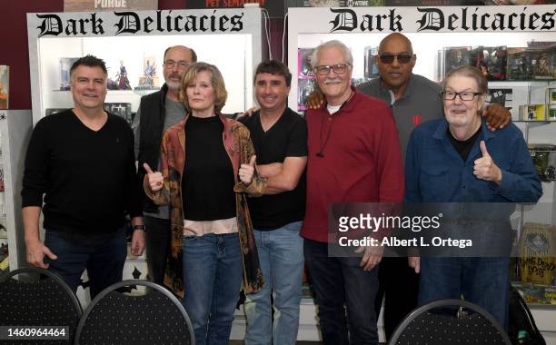 Lee Dawson, Alan Howarth, Jillian McWhirter, Anthony C. Ferrante, Brian Yuzna, Ken Foree, and Christopher Roth at the Signing For Vestron Video's...