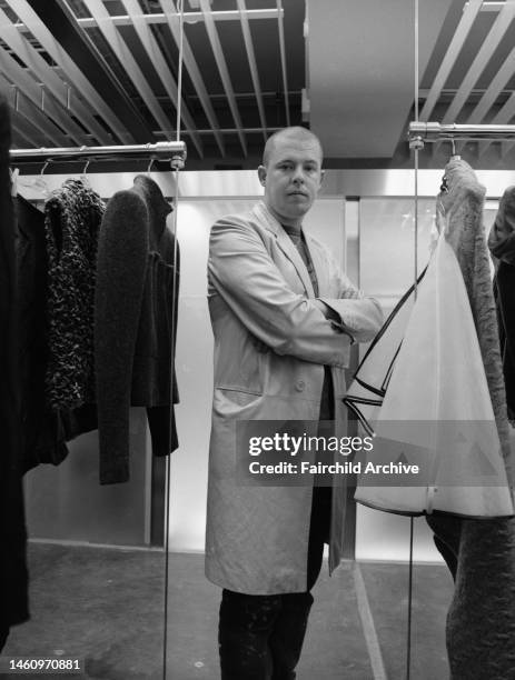 Fashion designer Alexander McQueen in his new Conduit Street boutique on November 10, 1999 in London, England. Article title: 'Meet Alexander the...