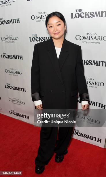 Lana Condor attends the Los Angeles premiere of "The Locksmith" at UTA Screening Room on January 30, 2023 in Los Angeles, California.