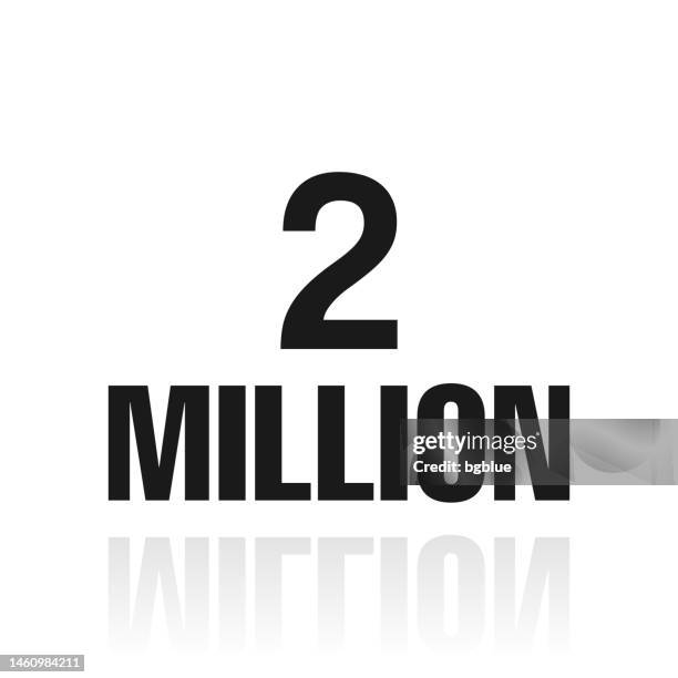 2 million. icon with reflection on white background - two floors stock illustrations