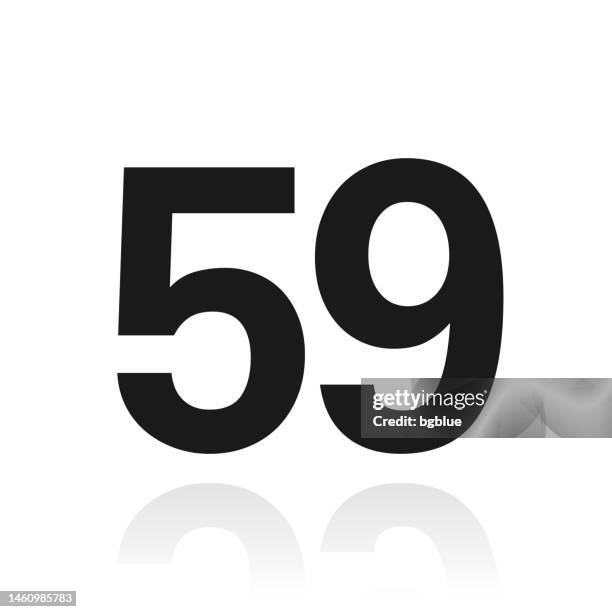 じんじん⭐︎ 69 Number Sixtynine Icon With Reflection On White Background High