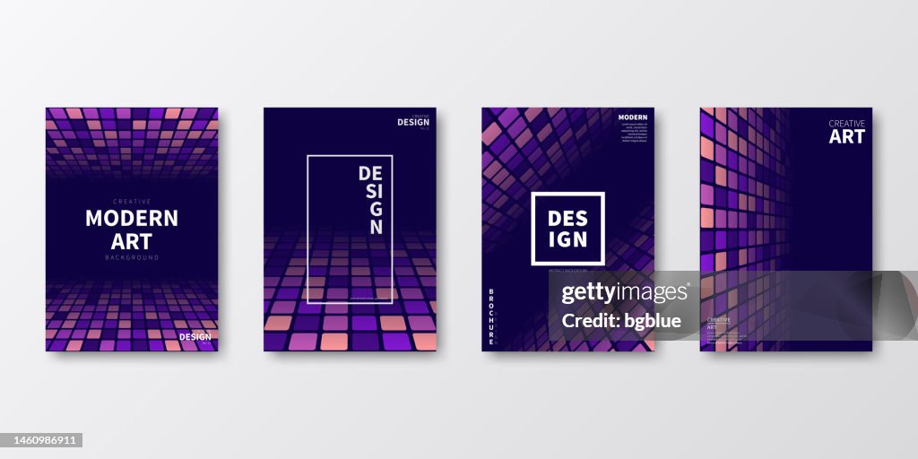 Brochure template layout, Purple cover design, business annual report, flyer, magazine