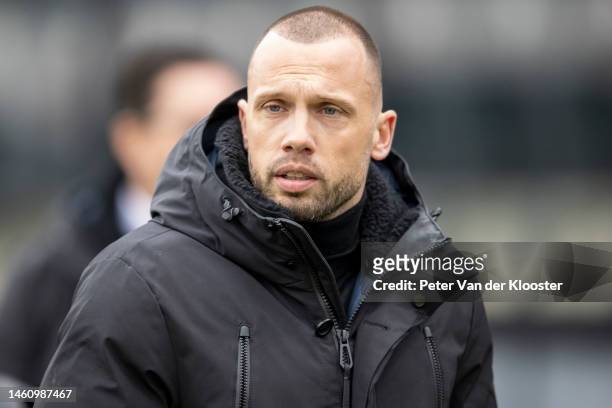Interim-manager John Heitinga of AFC Ajax during the Dutch Eredivisie match between SBV Excelsior and AFC Ajax at Van Donge & De Roo Stadion on...