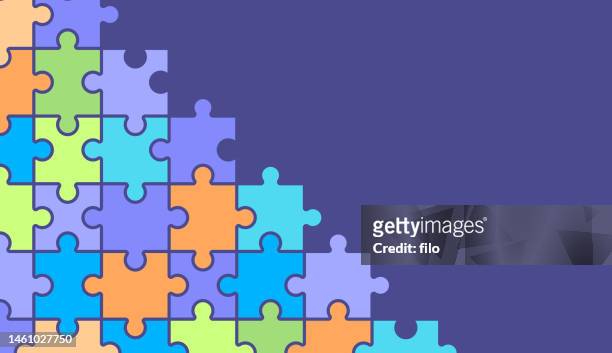 puzzle background - jigsaw piece stock illustrations
