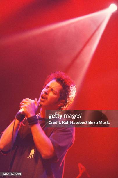 Chris Cornell of Soundgarden performs on stage at Koseinenkin Hall, Shinjuku, Tokyo, Japan, 10th February 1994. It was the band's first Japanese tour.