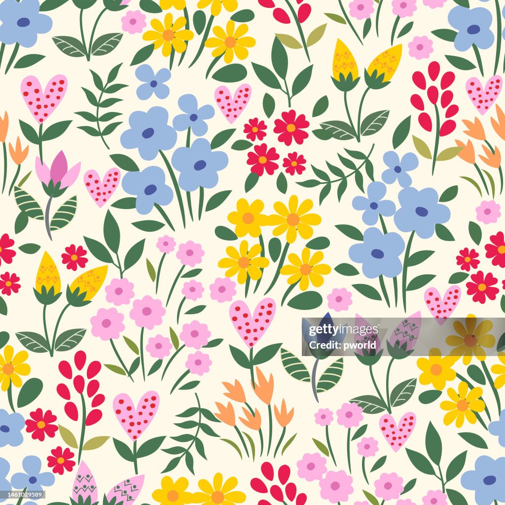 Floral seamless pattern .