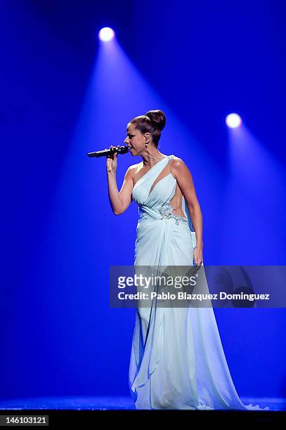 Singer Pastora Soler of Spain performs during the grand final of the Eurovision Song Contest 2012 at Crytal Hall on May 27, 2012 in Baku, Azerbaijan.