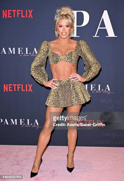 Gigi Gorgeous attends the Premiere of Netflix's "Pamela, a love story" at TUDUM Theater on January 30, 2023 in Hollywood, California.
