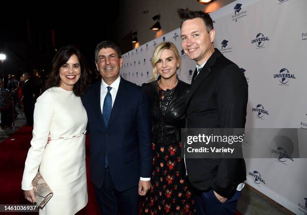 Jeff Shell, Laura Shell, Mark Hoppus and Skye Everly