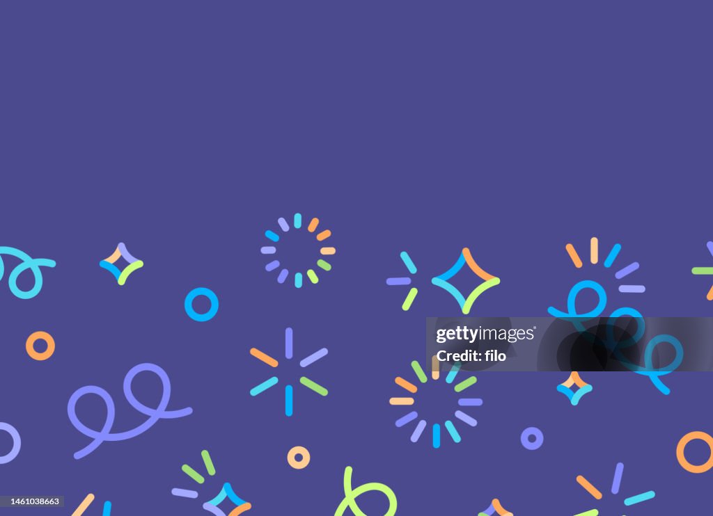 Party Celebration Confetti Abstract Shapes Background