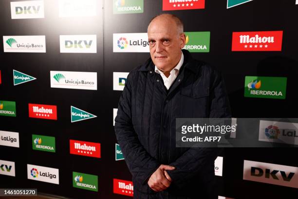 Javier Tebas attends during the Madrid Sports Press Association Awards Gala held at the Beatriz Auditorium on january 30 in Madrid, Spain.