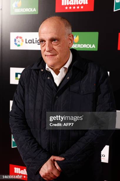 Javier Tebas attends during the Madrid Sports Press Association Awards Gala held at the Beatriz Auditorium on january 30 in Madrid, Spain.