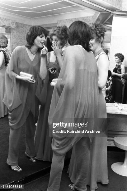 The scene during Halston's 1,000 guest 1 a.m. Breakfast-disco party following friend Liza Minnelli's premiere for her new movie 'New York, New York'...