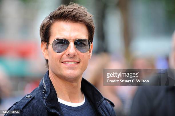 Tom Cruise attends the European premiere of "Rock Of Ages" at Odeon Leicester Square on June 10, 2012 in London, England.