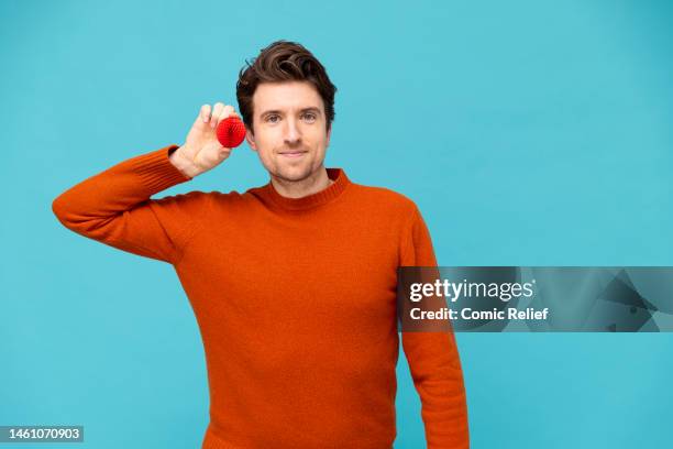 In this image released on February 1 Radio Presenter, Greg James supports Red Nose Day 2023 by wearing the new Red Nose, which has been designed by...