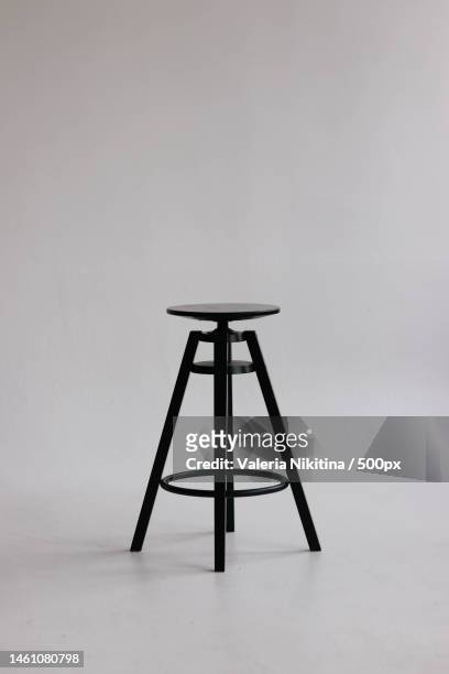 empty stool against white background,russia - nikitina stock pictures, royalty-free photos & images