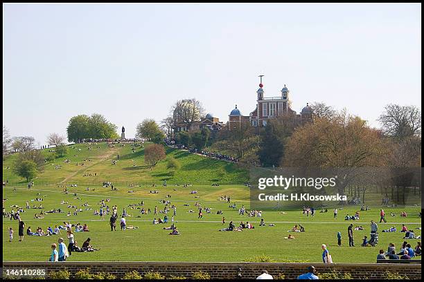 greenwich park and observatory - greenwich park stock pictures, royalty-free photos & images