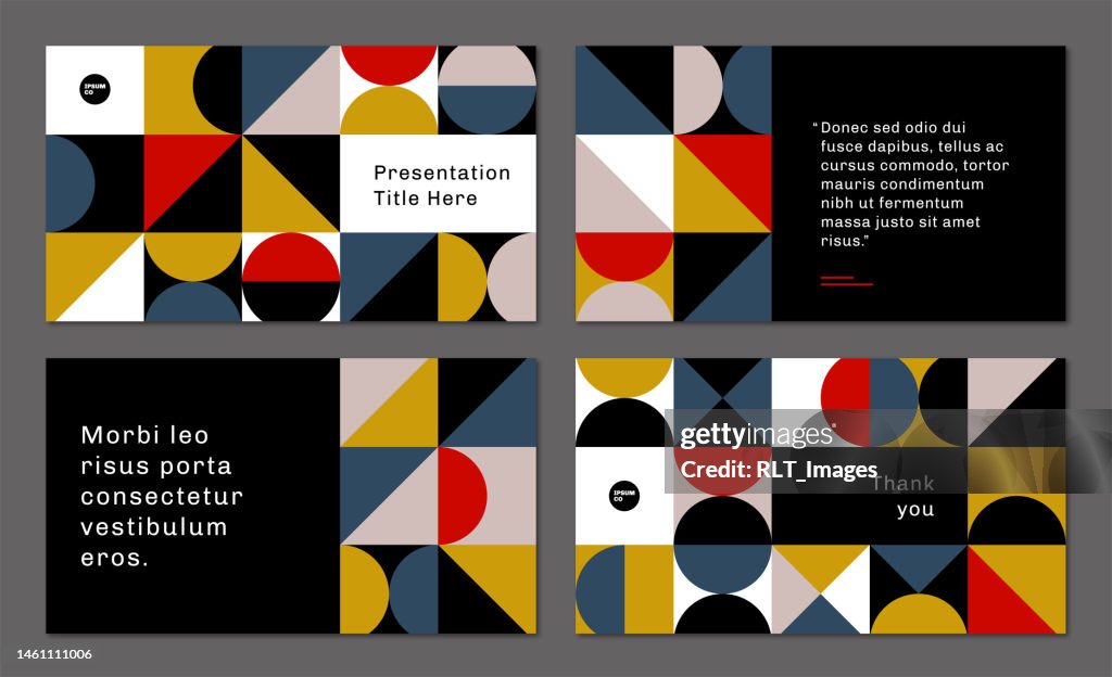 Understanding Slide Dsign Presentation Slide Design Layouts With Abstract Geometric Graphics ...