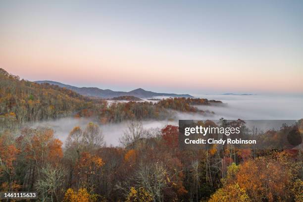 sunrise over the blue ridge mountains - boone north carolina stock pictures, royalty-free photos & images
