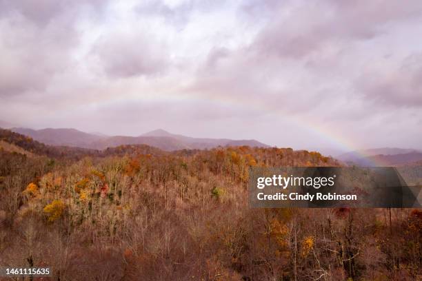 rainbow over the blue ridge mountains - boone north carolina stock pictures, royalty-free photos & images