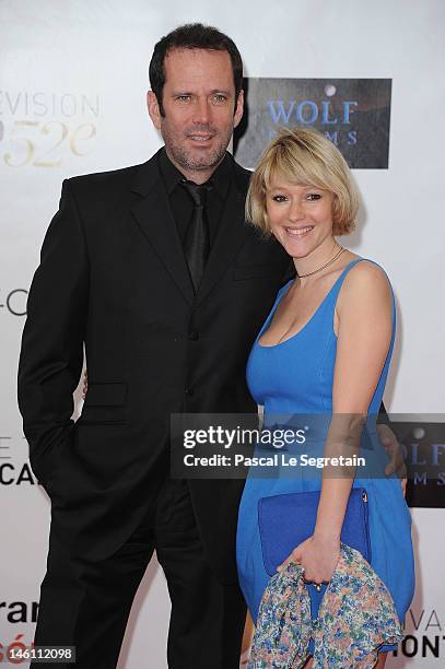 Christian Vadim and Julia Livage attend the opening night of the 2012 Monte Carlo Television Festival held at Grimaldi Forum on June 10, 2012 in...
