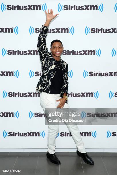 Myles Frost visits SiriusXM Studios on January 31, 2023 in New York City.