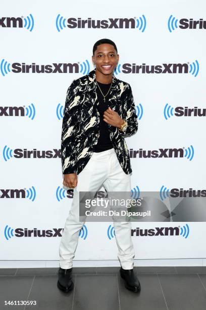 Myles Frost visits SiriusXM Studios on January 31, 2023 in New York City.