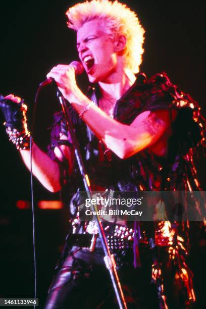 Bill Idol performs in concert at Glassboro State College January 22, 1984 in Glassboro, New Jersey