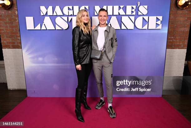 Victoria Brown and Chris Kowalski attend a special screening of "Magic Mike's Last Dance" at Picturehouse Central on January 31, 2023 in London,...