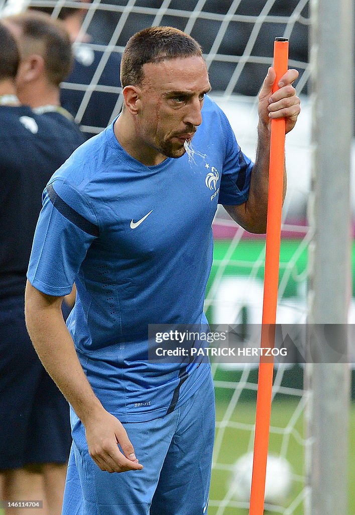 French midfielder Franck Ribery holds a 