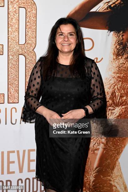 Nina Wadia attends "The Cher Show" at New Wimbledon Theatre on January 31, 2023 in Wimbledon, England.