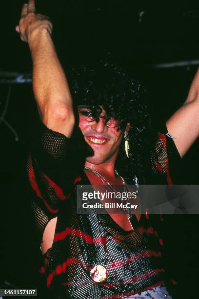 Stephen Pearcy of the band Ratt preforms in concert at the Ripley Music Hall June 1, 1984 in Philadelphia, Pennsylvania