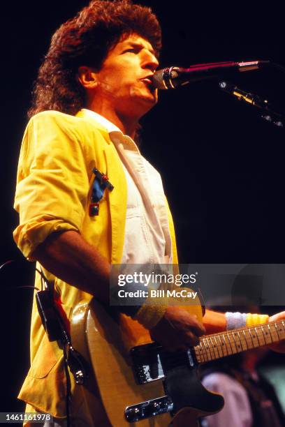 Kevin Cronin of the band REO Speedwagon performs in concert at The Spectrum February 12, 1985 in Philadelphia, Pennsylvania