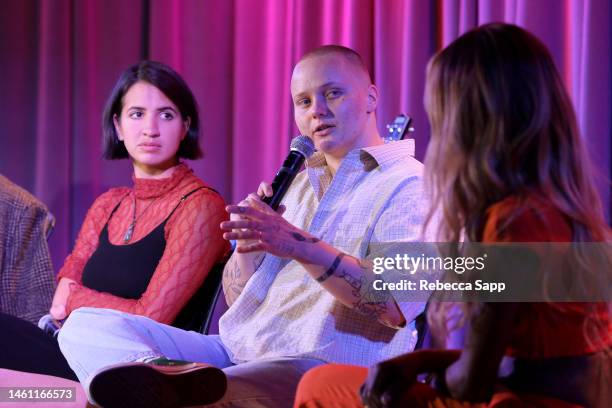 Miki Ratsula Victoria Canal, Miki Ratsula, and Angelica Ross speak onstage at ...