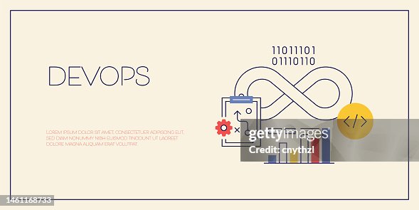 DevOps Related Conceptual Vector Illustration. Developer, Coding, Mobile App, Programming. DevOps Related Conceptual Vector Illustration. Developer, Coding, Mobile App, Programming.