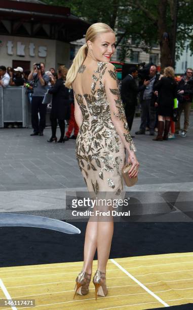 Malin Akerman attends the European premiere for Rock Of Ages at Odeon Leicester Square on June 10, 2012 in London, England.