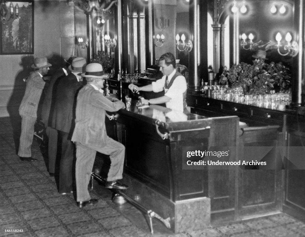 Patrons At A Speakeasy