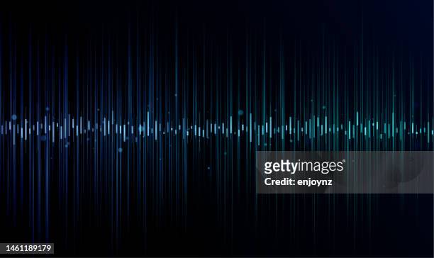 abstract blue sound wave lines background - liquid crystal display stock illustrations stock illustrations