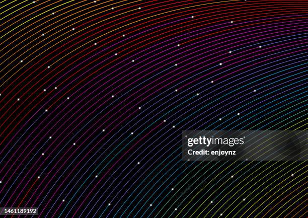 abstract colorful rainbow data lines background - virtual fair stock illustrations