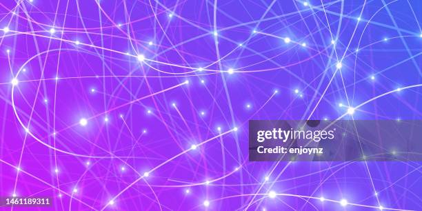 abstract blue data metaverse network background - fiber internet stock illustrations